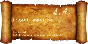 Ligeti Angelina névjegykártya